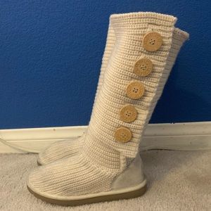 Cream Knitted UGG boots